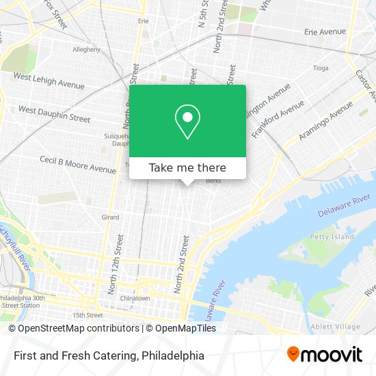 First and Fresh Catering map