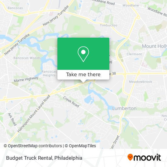 Mapa de Budget Truck Rental