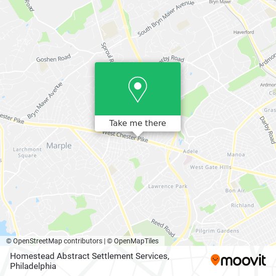 Homestead Abstract Settlement Services map