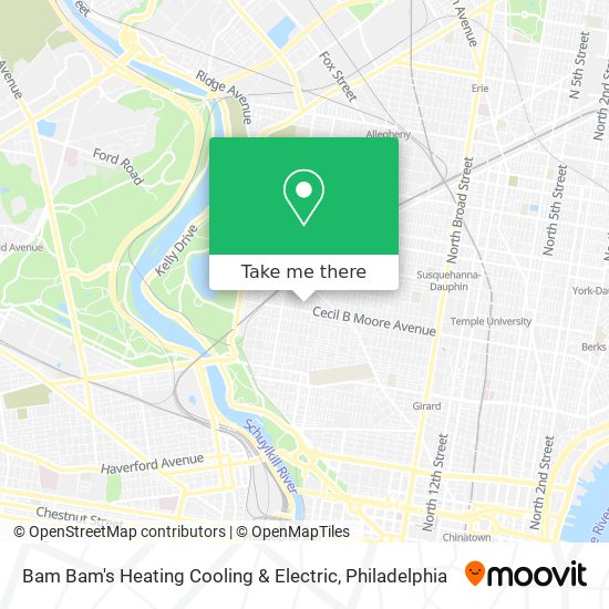 Bam Bam's Heating Cooling & Electric map