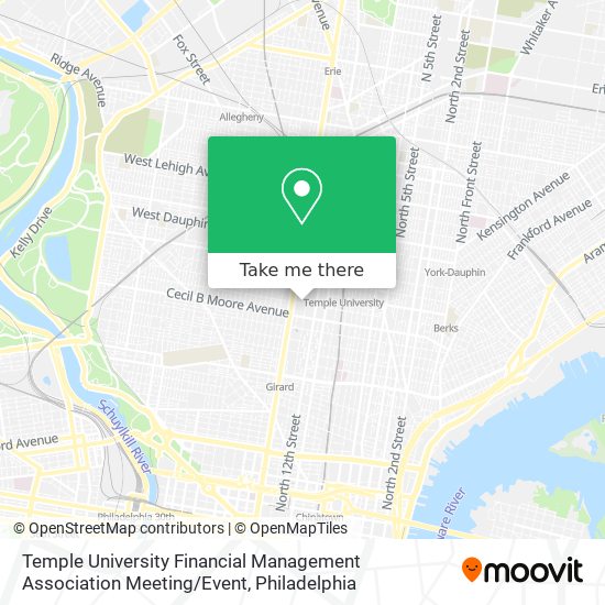 Temple University Financial Management Association Meeting / Event map