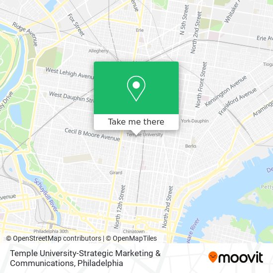 Mapa de Temple University-Strategic Marketing & Communications