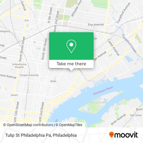 Tulip St Philadelphia Pa map