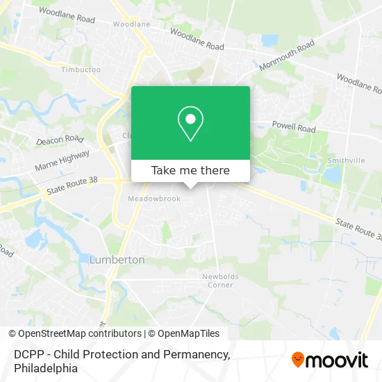 Mapa de DCPP - Child Protection and Permanency