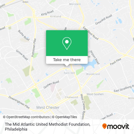 The Mid Atlantic United Methodist Foundation map