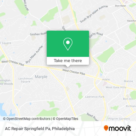 Mapa de AC Repair Springfield Pa