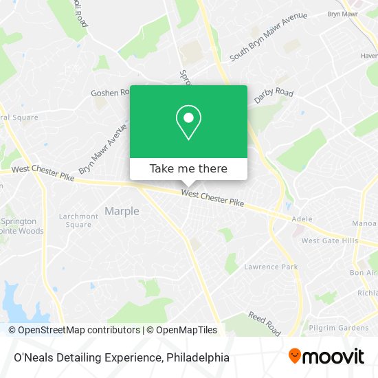 O'Neals Detailing Experience map