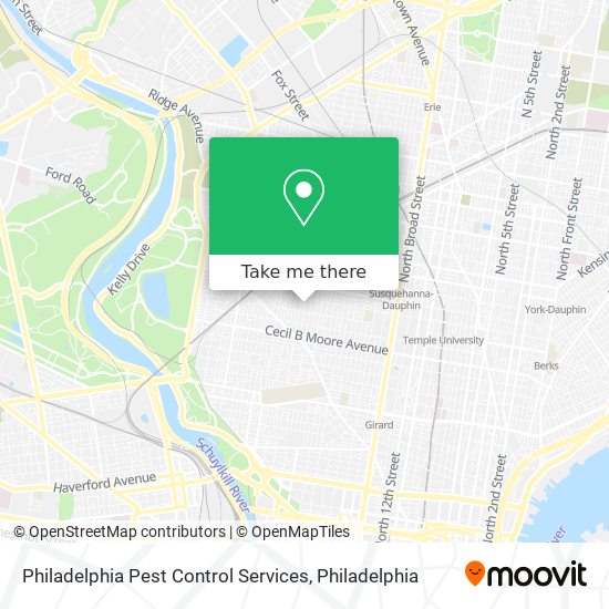 Philadelphia Pest Control Services map