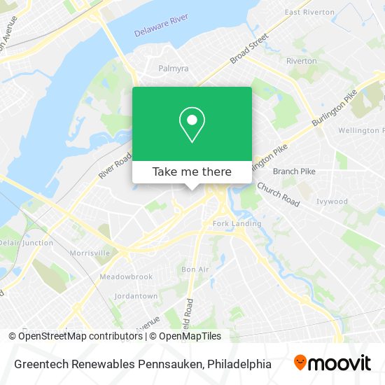 Mapa de Greentech Renewables Pennsauken