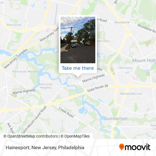 Mapa de Hainesport, New Jersey