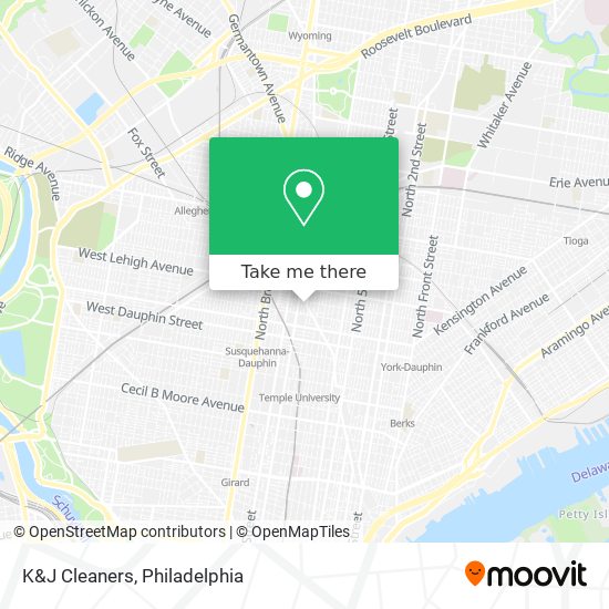 K&J Cleaners map