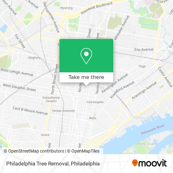 Philadelphia Tree Removal map