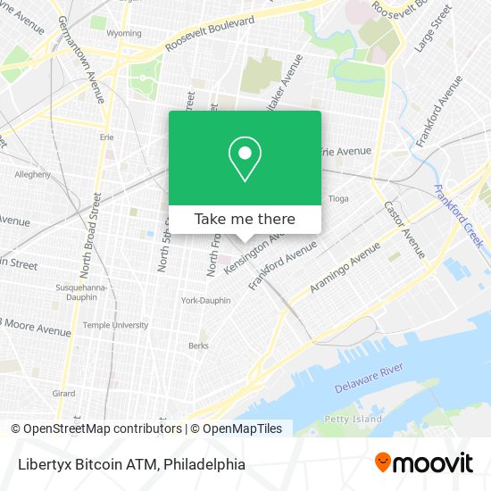 Mapa de Libertyx Bitcoin ATM