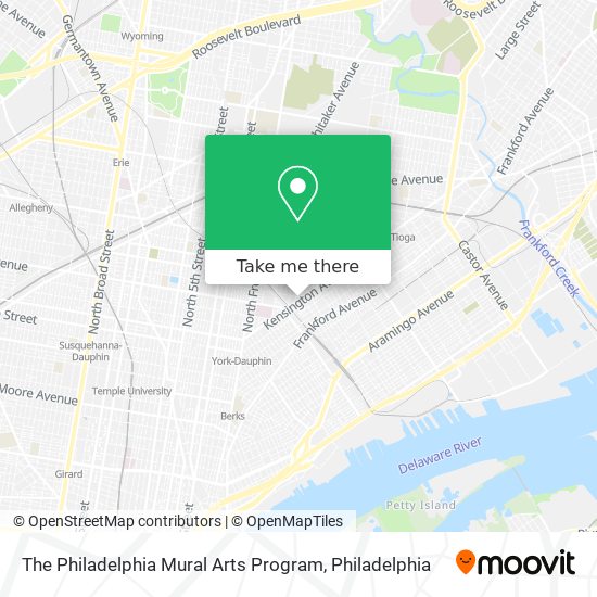 The Philadelphia Mural Arts Program map