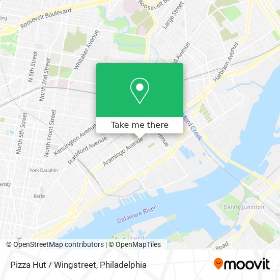 Pizza Hut / Wingstreet map