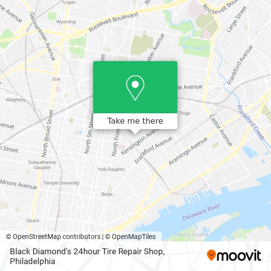 Black Diamond's 24hour Tire Repair Shop map