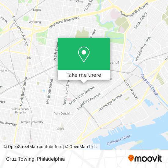 Cruz Towing map