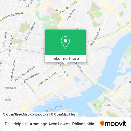 Mapa de Philadelphia - Aramingo Aven Lowe's