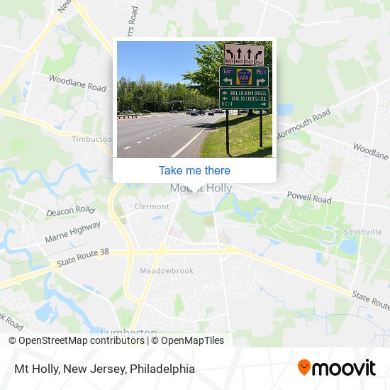 Mapa de Mt Holly, New Jersey