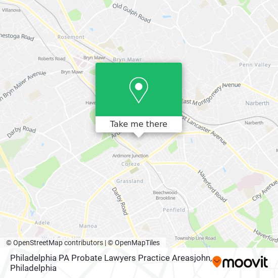 Philadelphia PA Probate Lawyers Practice Areasjohn map