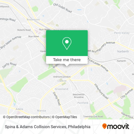 Mapa de Spina & Adams Collision Services