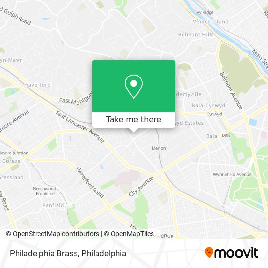 Philadelphia Brass map