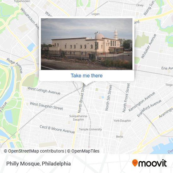 Mapa de Philly Mosque