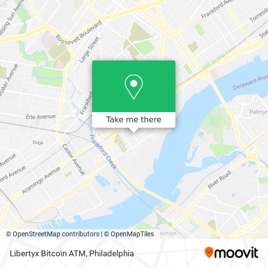 Mapa de Libertyx Bitcoin ATM