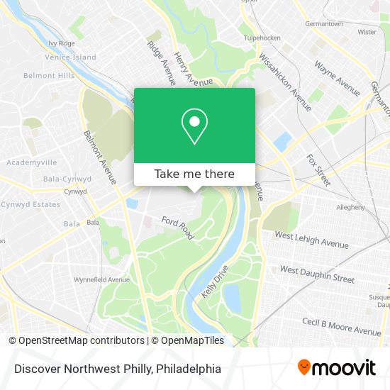 Discover Northwest Philly map