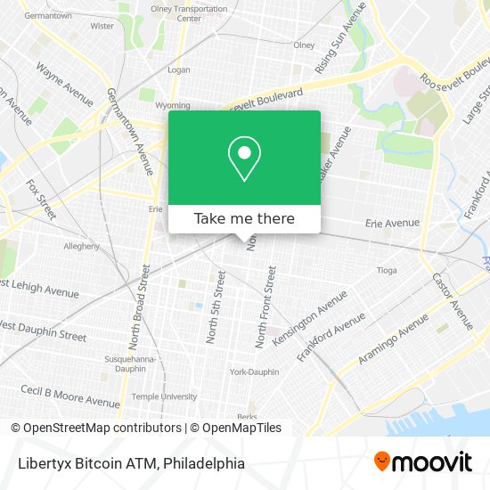 Mapa de Libertyx Bitcoin ATM