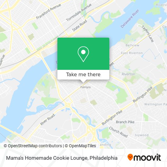 Mama's Homemade Cookie Lounge map