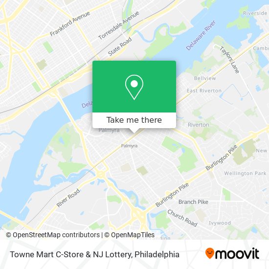 Mapa de Towne Mart C-Store & NJ Lottery