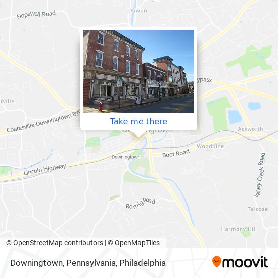 Mapa de Downingtown, Pennsylvania