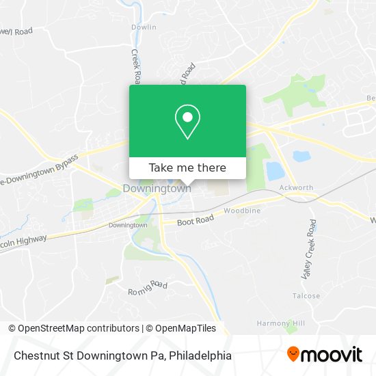 Mapa de Chestnut St Downingtown Pa