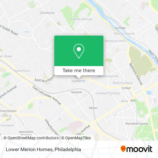 Lower Merion Homes map