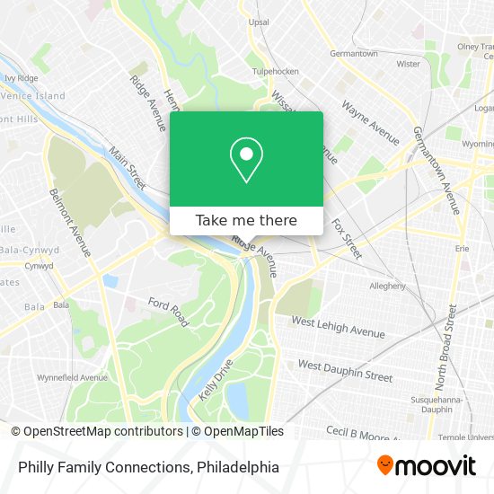 Philly Family Connections map