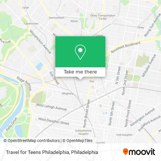 Travel for Teens Philadelphia map