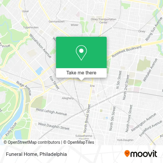 Funeral Home map