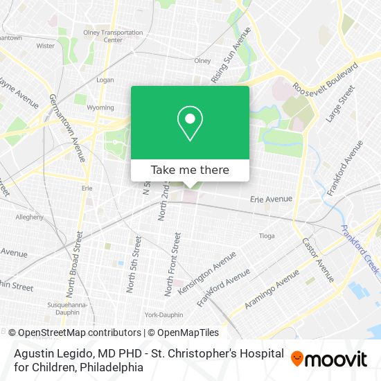 Mapa de Agustin Legido, MD PHD - St. Christopher's Hospital for Children