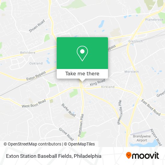 Mapa de Exton Station Baseball Fields