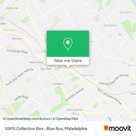 USPS Collection Box - Blue Box map