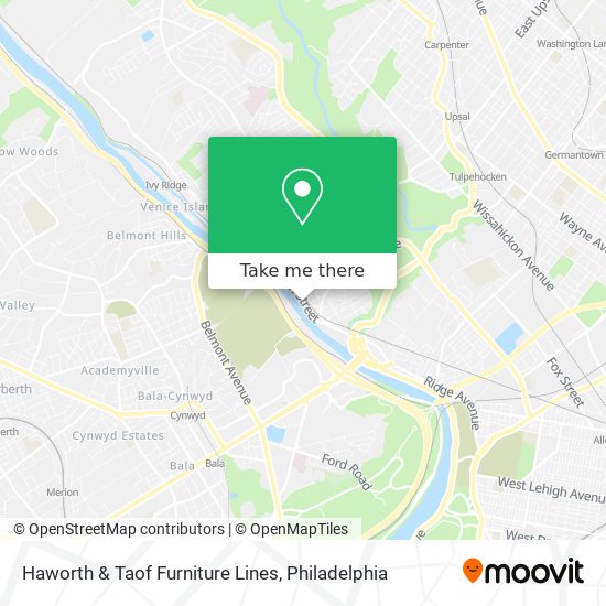 Mapa de Haworth & Taof Furniture Lines