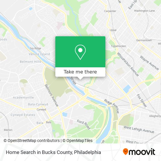 Mapa de Home Search in Bucks County