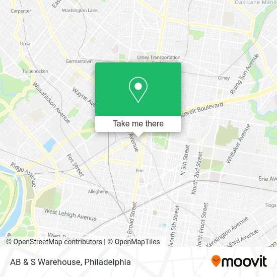 AB & S Warehouse map