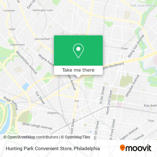 Mapa de Hunting Park Convenient Store