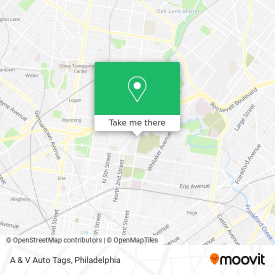 A & V Auto Tags map