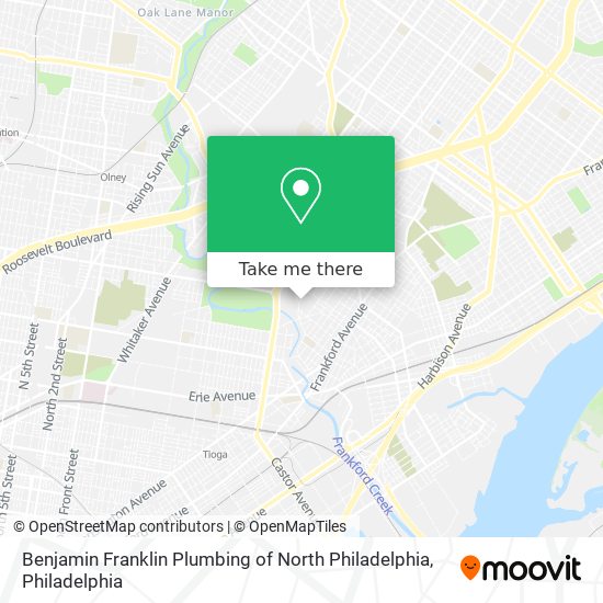 Mapa de Benjamin Franklin Plumbing of North Philadelphia