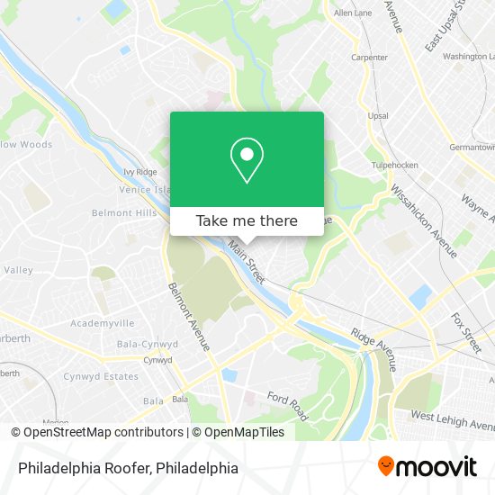 Mapa de Philadelphia Roofer