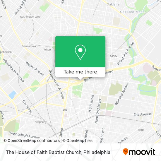 Mapa de The House of Faith Baptist Church