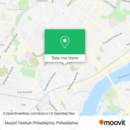 Masjid Tawbah Philadelphia map